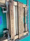 Antique Anchor Brand Wood Hand Crank Mounted Laundry Clothes Wringer Pat 1899