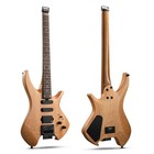      Donner Hlx-500 Headless Electric Guitar Hss Pickups   Gig Bag Strap   Natural