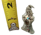 1999 Comstock Pewter 2  Wizard Holding Shiny Star Artist Signed Sculpture Figure