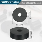 4pcs Thick Rubber Spacer 2 Inch Od X 1 2 Inch Id X 9 16 Inch Thickness