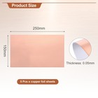 Single-sided Conductive Copper Foil Sheets 250 X 150 X 0 05mm For Crafts 5 Pcs