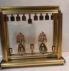 Rare Judaica Old Vintage 5 Arm Shabbat Brass And 9 Candle Hanukkah Menorah 