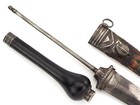 Exceedingly Rare French Plug Bayonet W  Reversible Handle   Scabbard  17th   18th