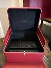Red Cartier Watch Box Genuine Inside Black Color With Full Kit