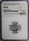 St Thomas   Prince Island 1971 10 Centavos Ngc Ms66 Top Graded Km  15a  029 