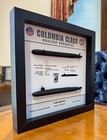 Columbia Class Submarine Shadow Display Box  9  X 9   Black