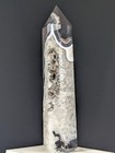 Black Banded Lace Agate Tower Point Quartz Crystal Large Big Tall Gemstone Reiki