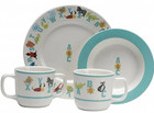 Oneida Abc Animal 4 Piece Children s Dinnerware Set Porcelain Great Gift