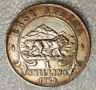 1924 East Africa 1 Shilling Silver World Coin Sharp Details