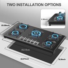 36 In Gas Stove 5 Burner Stainless Steel Natural Gas Cooktop Ng lpg Plug-in