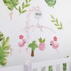 Nojo Tropical Flamingo Nursery Crib Musical Mobile With Plush Pink 