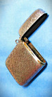 C 1895 Match Safe Vesta Case In Solid Silver W  Engine Turned  bark  Finish