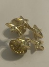  5-star-gold Tone  Lapel   Hat Pin Vintage   Five Star Gold 1 Inch By 1 Inch