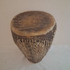 Vintage Antique  African Tribal Animal Leather Skin Hand Drum Handmade 10 