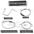 For Harley Softail Deluxe 14  16    18   Ape Hanger Handlebars Kit Non-abs