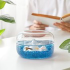 Aquarium Gravel Rocks Blue Glass Pebbles For Fish Tank 2 Lb   Smooth Rounded