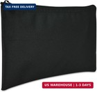 Dalix Bank Bags Money Pouch Securit Deposit Utility Zipper Coin Bag Black 2 Pack