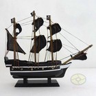 Wood Model 11 5  Pirate Ship Sailing Boat Corsair Tall Ship Nautical Decor
