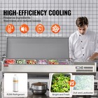 60  Countertop Condiment Refrigerated Salad Pizza Prep Station With Sus Cover