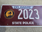 Rare Delaware State Police Camp Barnes Stock Car Race  Booster Tag