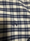 Stretch Cotton Non-iron Oxford Polo Button Down Collar  Checked Shirt M
