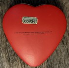 1983 Enesco Tin Vintage Heart Shaped Box Made In Hong Kong 2 Pieces