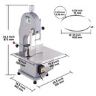 Vevor 1100w Commercial Electric Meat Bone Saw Cutter Frozen Meat Bandsaw Machine