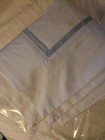 Ralph Lauren Pillow Shams White W light Blue Trim  Jumbo 20 x28  Nwot