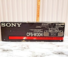 New Vtg Sony Cfs-w304 Radio Cassette Recorder Portable Stereo Magnetophone
