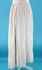Vtg Women s Antique Edwardian Early 1900s White Cotton Skirt W  Eyelet Lace S m