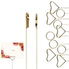 40 Pcs Floral Card Holder Picks Metal Floral Picture Holders For Bouquets