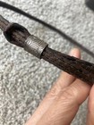 Real Silver Engraved Horse Hair Vintage Adjustable Braided Hat Band Brown Black