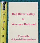 1st Issue  1987 Red River Valley   Western Railroad Timetable Railway Train