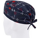 Scrub Caps For Men  Scrub Hat  Surgical Hat  Nurse Cap Ekg  Cardiology Heartbeat