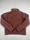 Berne Jacket Youth Large Brown Canvas Sherpa Lined Bomber Zip Workwear Wj37 Pu