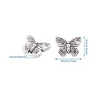 20pcs Alloy Butterfly Spacer Beads Tibetan Antique Silver Metal Flying Animal