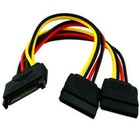 6pcs Sata 15pin Y Splitter Power Cable Adapter Male To Female For Hdd Hard Drive