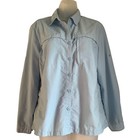 Ll Bean Womens Large Petite Light Blue Long Sleeve Fishing Hiking Venture Shirt