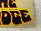  Nos Pontiac Gto    the Judge    Original Vintage Dealer Decal Unused