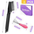 1 Hair Brush Cleaner Tool   2 Metal Rakes     Effective Comb Cleaning Kit For Hair