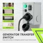 15 Amp Generator Transfer Switch 120v With Circuit Breaker Manual Indoor
