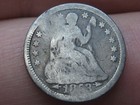 1853 O Seated Liberty Half Dime- New Orleans  With Arrows  Good Details