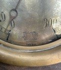 Antq 10    Ashton Valve Co  Brass Locomotive Steam Gauge 0-300 Psi-bourdon Process