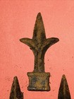 6 Vintage Cast Iron Pointed Fleur De Lis Finial Fence Post Toppers