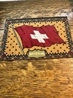 Antique 1912 Tobacco Flannel Felt Flag Switzerland 5x8  Cigar Advertisement 