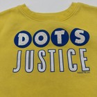 Justice Crooped Sweater Girls S 7 8y Yellow Graphic Print Logo Glitter  39229