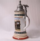 Antique German Military regimental Beer Stein Kurhessen Inft rgt  82    C 1900