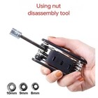 16 In 1 Bike Repair Tool Kit Portable Folding Bicycle Multitool Hex Key Wrench