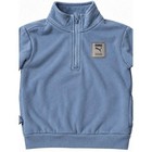 Puma Kids Xs  4 5  Slate Blue Fleece Quarter Zip Pullover Jogger Pants 2 Piece T