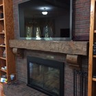 6 By 8 By 78  New Hand Hewn Rustic Barn Beam Style Fireplace Mantel 6 Foot Plus